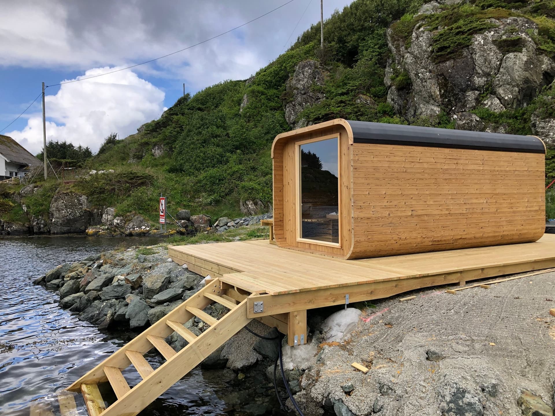Sauna i havgapet på Røvær