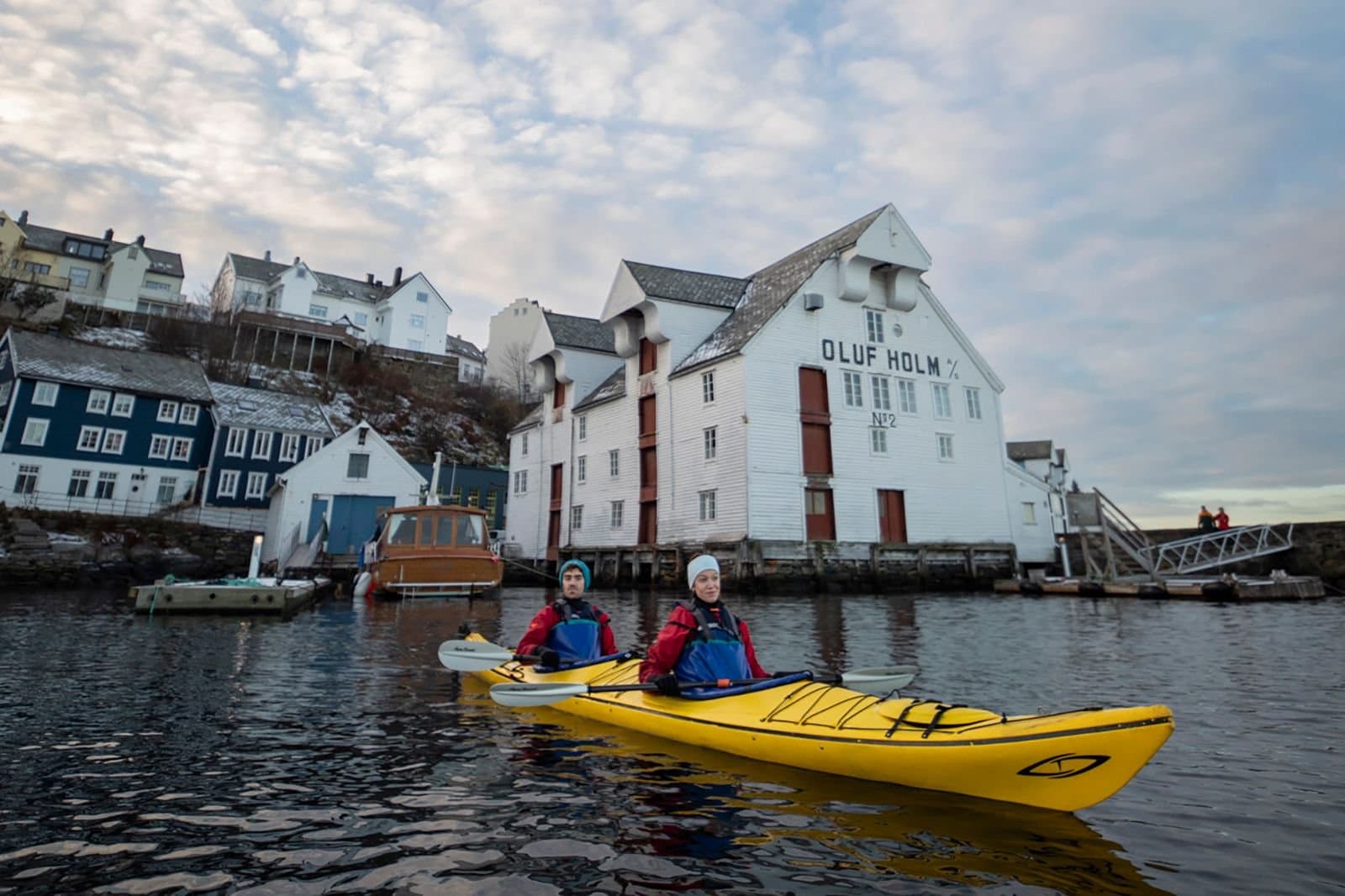 Vinterkajakk & badstu i Ålesund